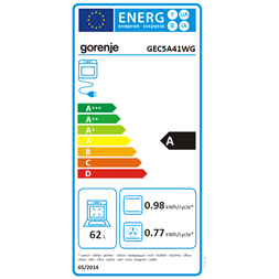 Gorenje GEC5A41WG fehér kerámilapos tűzhely