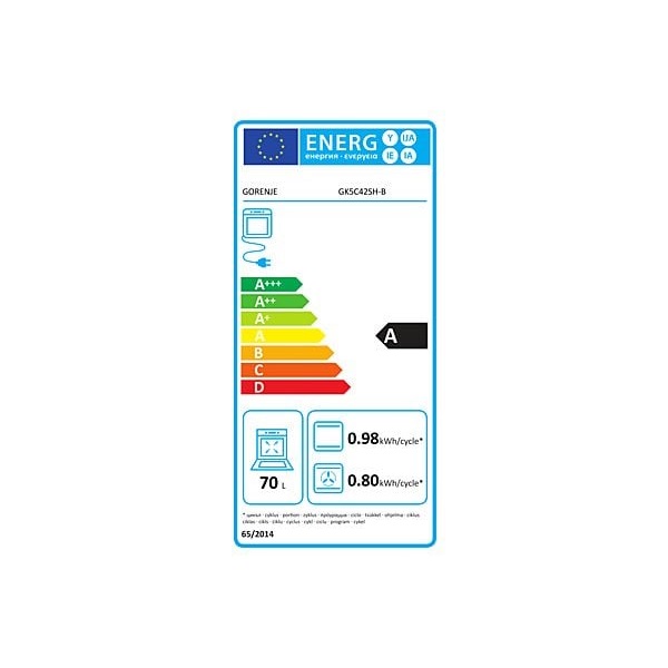 Gorenje GK5C42SH-B kombinált gáztűzhely