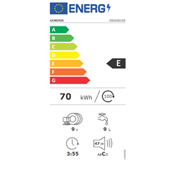 Gorenje GS520E15S keskeny mosogatógép