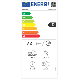 Gorenje GS541D10W keskeny mosogatógép