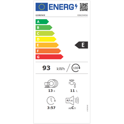 Gorenje GS 62040W 13 terítékes mosogatógép