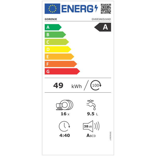 Gorenje GV693A65UVAD beépíthető mosogatógép