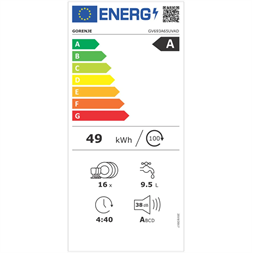 Gorenje GV693A65UVAD beépíthető mosogatógép