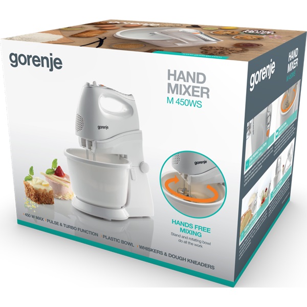 Gorenje M450WS fehér tálas kézi mixer