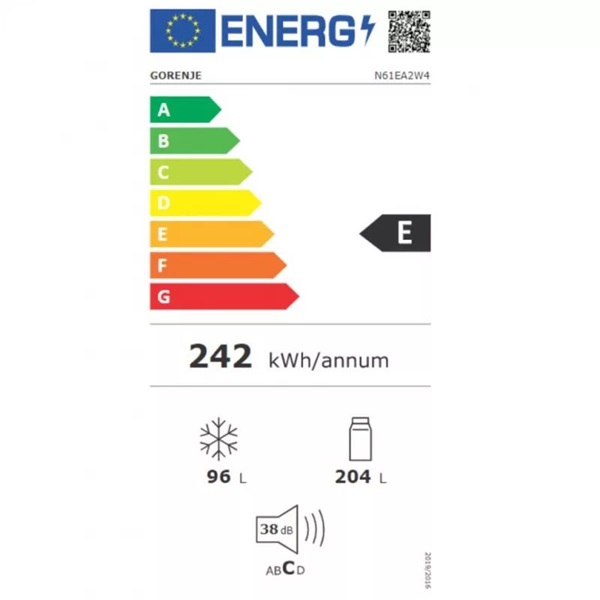 Gorenje N61EA2W4 alulfagyasztós kombinált hűtőszekrény