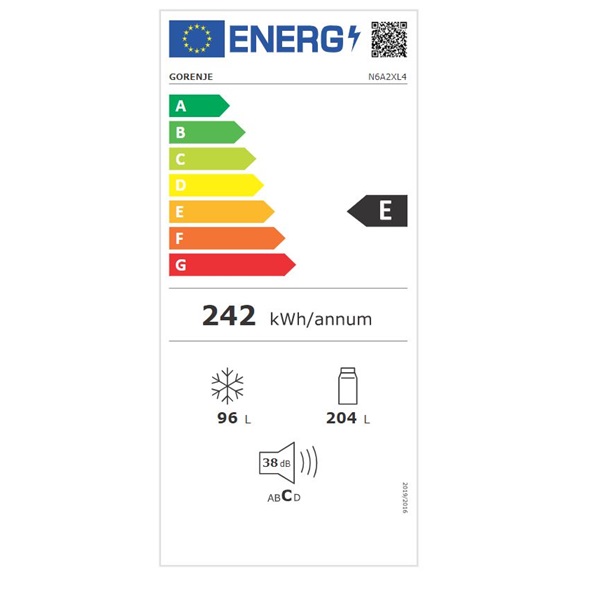 Gorenje N6A2XL4 inox alulfagyasztós kombinált hűtőszekrény