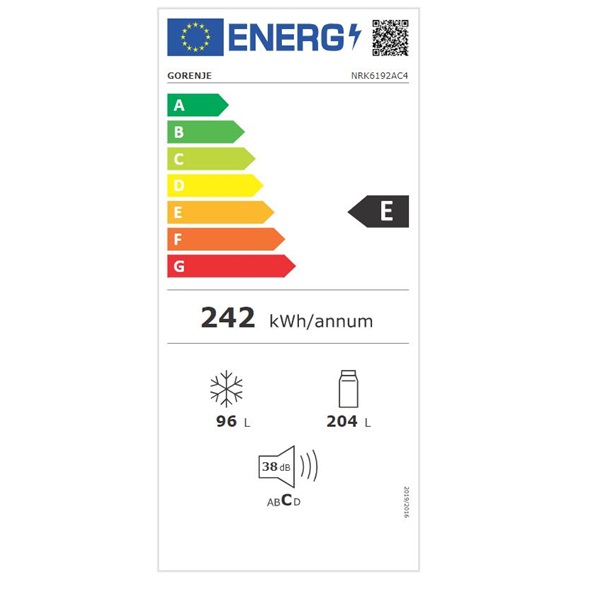 Gorenje NRK6192AC4 alulfagyasztós kombinált hűtőszekrény