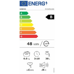 Gorenje W1NGPI61SBS elöltöltős mosógép