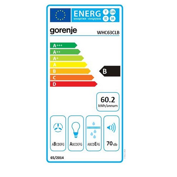 Gorenje WHC63CLB antracit kürtős páraelszívó