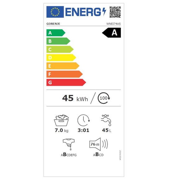 Gorenje WNEI74AS 7 kg elöltöltös mosógép