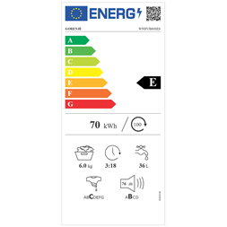 Gorenje WNHVB60SES keskeny 6 kg elöltöltős mosógép