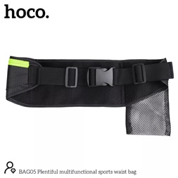 HOCO HO622547 BAG05 Univerzális sportoláshoz, túrázáshoz fekete/zöld övtáska