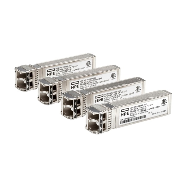 HPE C8R24B MSA 16Gb Short Wave Fibre Channel SFP+ 4-pack Transceiver