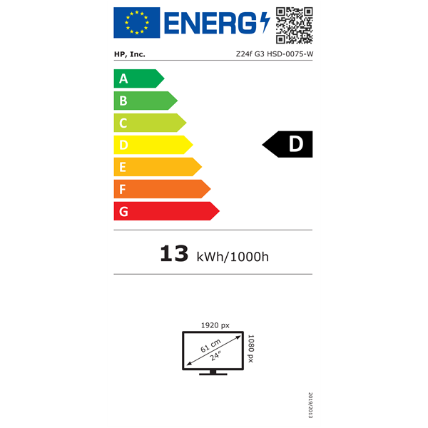 HP 24" Z24f G3 FHD IPS USB/HDMI/DP monitor