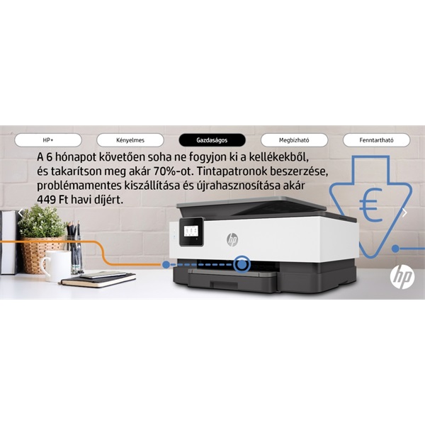 HP OfficeJet 8012E All-in-One multifunkciós tintasugaras Instant Ink ready nyomtató