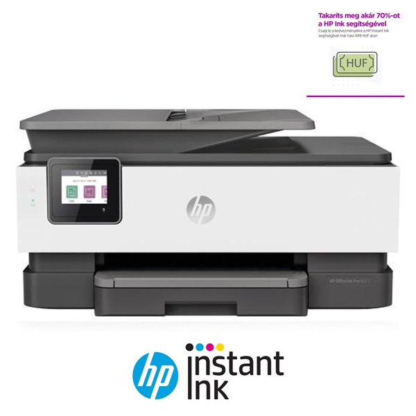 HP OfficeJet Pro 8022E All-in-One multifunkciós tintasugaras Instant Ink ready nyomtató