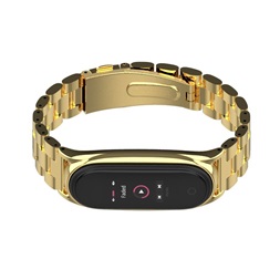 Haffner FN0209 Xiaomi Mi Smart Band 5/Band 6 arany rozsdamentes acél óraszíj