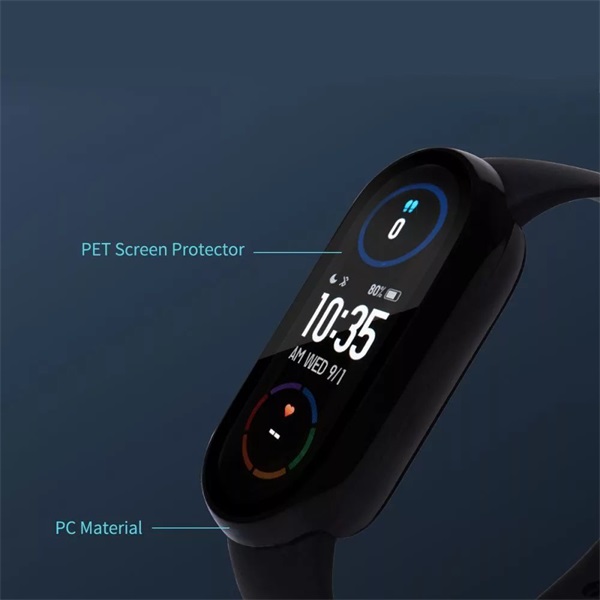 Haffner FN0403 Defense 360 Xiaomi Mi Smart Band 7 fekete védőtok edzett üveggel