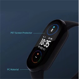 Haffner FN0403 Defense 360 Xiaomi Mi Smart Band 7 fekete védőtok edzett üveggel