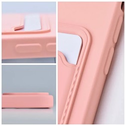 Haffner PT-6850 Apple iPhone 15 Pro Max Card Case pink szilikon hátlap kártyatartóval