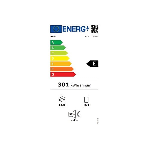 Haier HTW7720ENMP alulfagyasztós hűtőszekrény