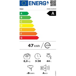 Haier HW80-BP14939-S elöltöltős mosógép