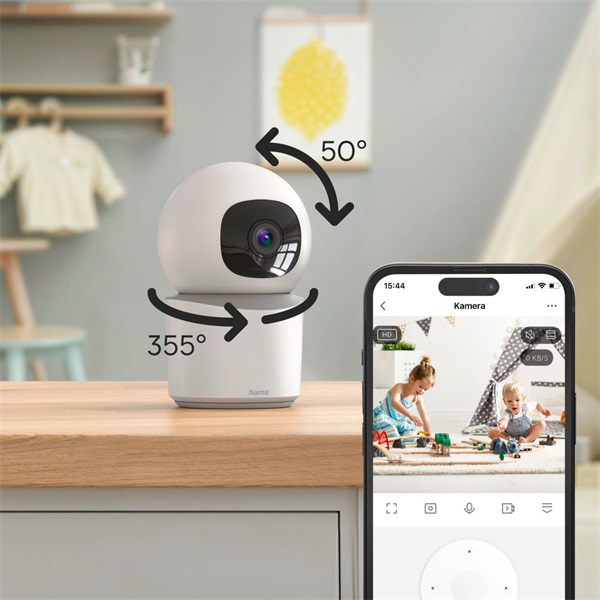 Hama 00176652 1080P éjjellátó beltéri okos WiFi kamera