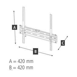 Hama 00220809 400x400 65" fix fali konzol