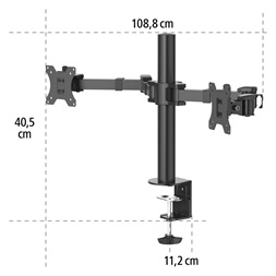 Hama 118494 Full Motion 13"-35" dupla VESA 100x100 asztali monitor tartó konzol