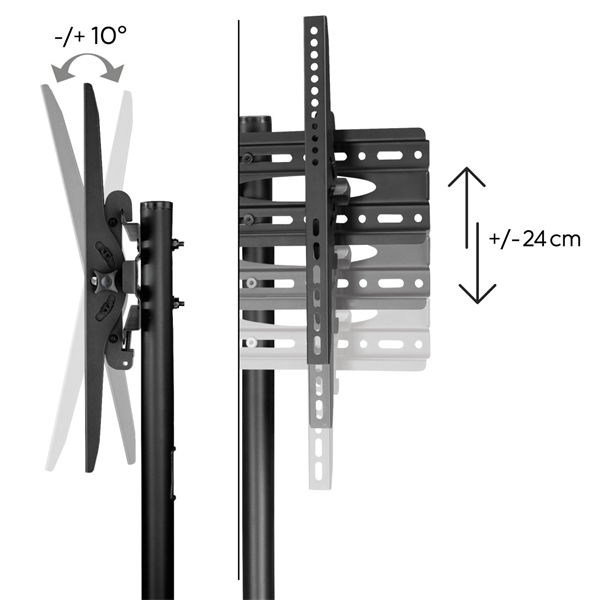 Hama 220874 75"-ig "FITV" Trolley gurulós TV tartó állvány