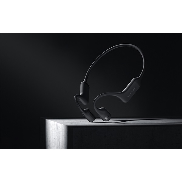 Haylou PurFree BC01 csontvezetéses Bluetooth fekete Open-Ear sport fejhallgató