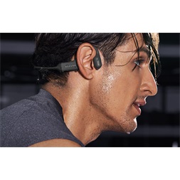 Haylou PurFree BC01 csontvezetéses Bluetooth fekete Open-Ear sport fejhallgató