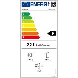 Heinner HF-205WDF+ kétajtós hűtőszekrény