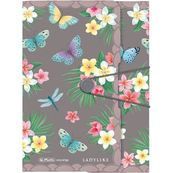 Herlitz Ladylike Butterflies A4 PP gumis mappa