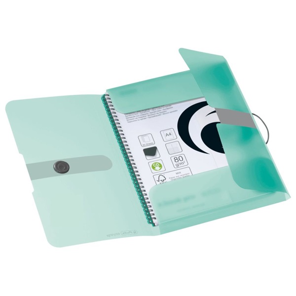 Herlitz Pastell A4 menta gumis mappa