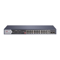 Hikvision DS-3E0528HP-E (24 port 1000Mbps, 370W, 2x RJ45, 2xSFP) PoE Switch