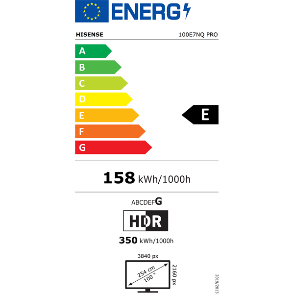 Hisense 100" 100E7NQPRO 4K UHD SmartQLED TV