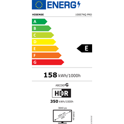 Hisense 100" 100E7NQPRO 4K UHD SmartQLED TV