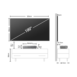 Hisense 100" 100L5HD 4K UHD Smart Lézer TV