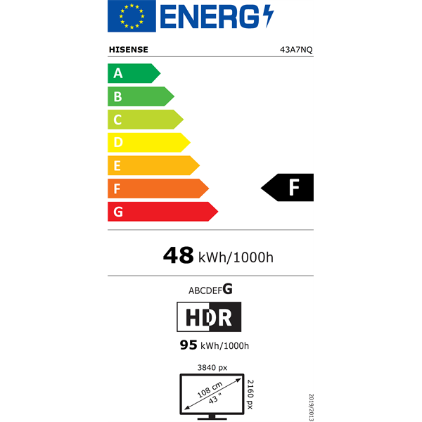 Hisense 43" 43A7NQ 4K UHD Smart QLED TV