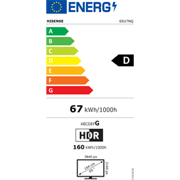 Hisense 65" 65U7NQ 4K UHD Smart MiniLED TV