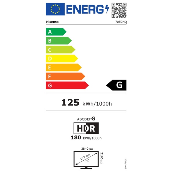 Hisense 70" 70E7HQ 4K UHD Smart QLED TV