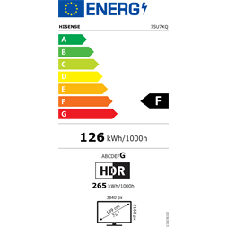 Hisense 75" 75U7KQ 4K UHD Smart Mini-LED ULED TV