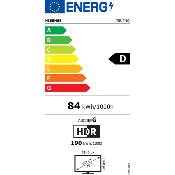 Hisense 75" 75U7NQ 4K UHD Smart MiniLED TV