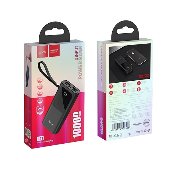 Hoco HOC0252 J41 PRO 10000mAh fekete power bank