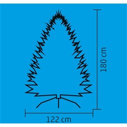 Home KMF 4/180 180 cm fém talpas műfenyő