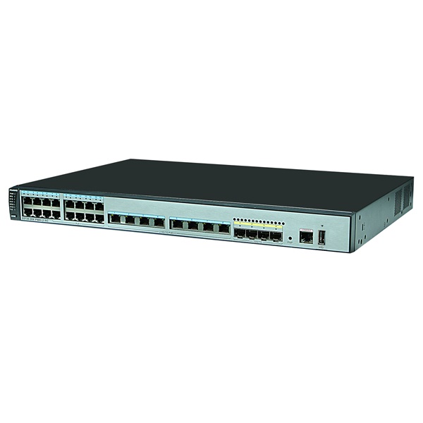 Huawei S5720-28X-PWR-LI-ACF 24GbE PoE+ LAN 4x10GbE SFP+ 740W PoE+ L3 menedzselhető switch