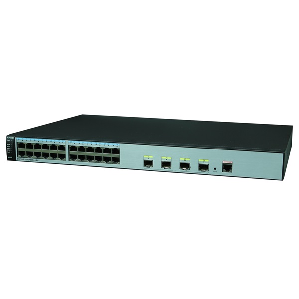 Huawei S5720S-28P-PWR-LI-AC 24GbE PoE+ LAN 4xGbE SFP 370W PoE+ L3 menedzselhető switch