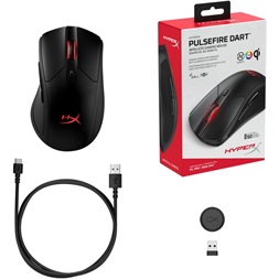 HyperX Pulsefire Dart vezeték nélküli fekete gamer egér