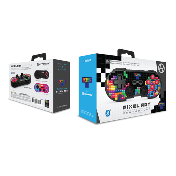 Hyperkin M01328-TETS Pixel Art Tetris Nintendo Switch/PC/Mac/Android "Tetrimino Stack" BT kontroller